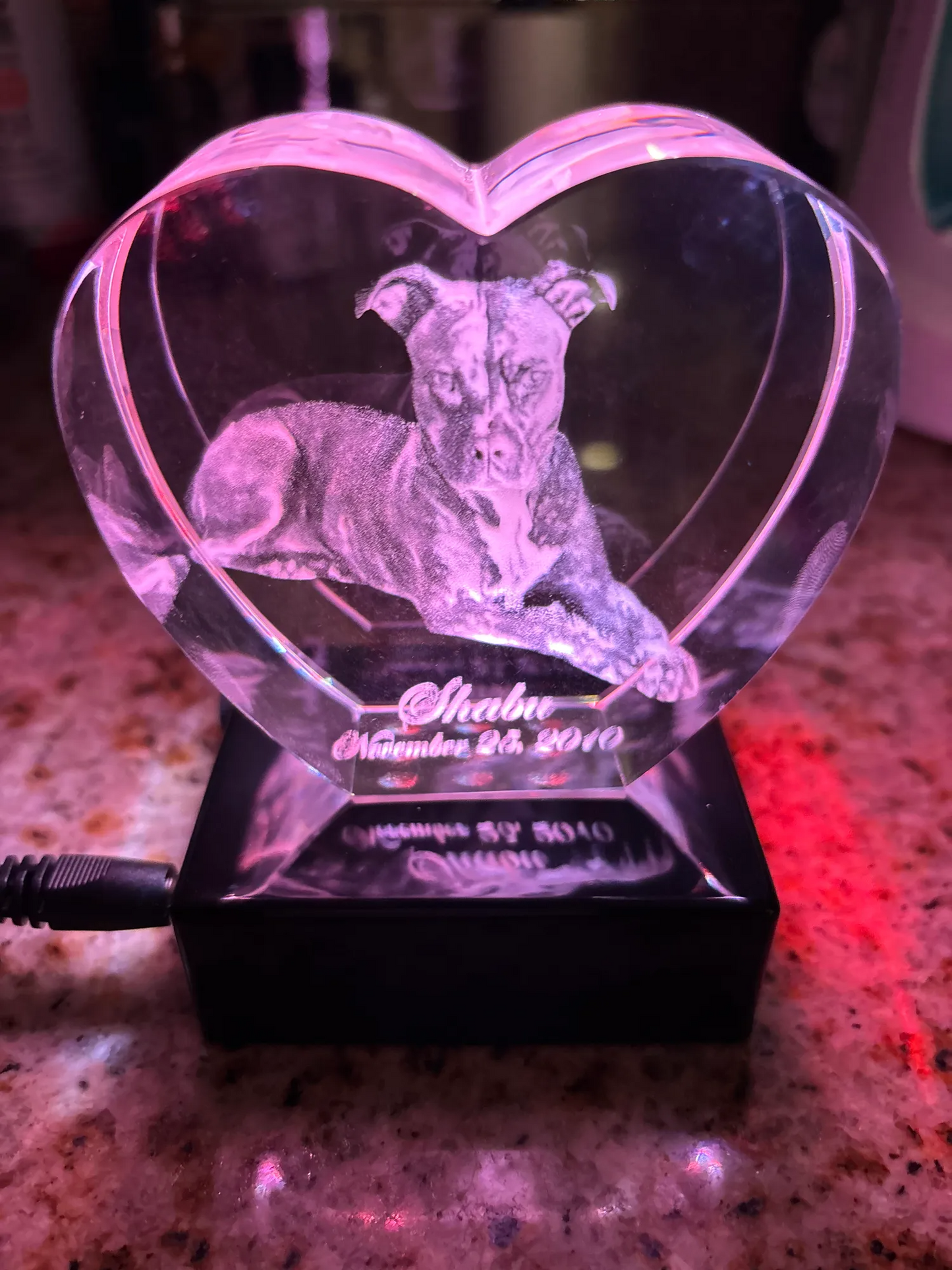 Heart 3D Photo Crystal