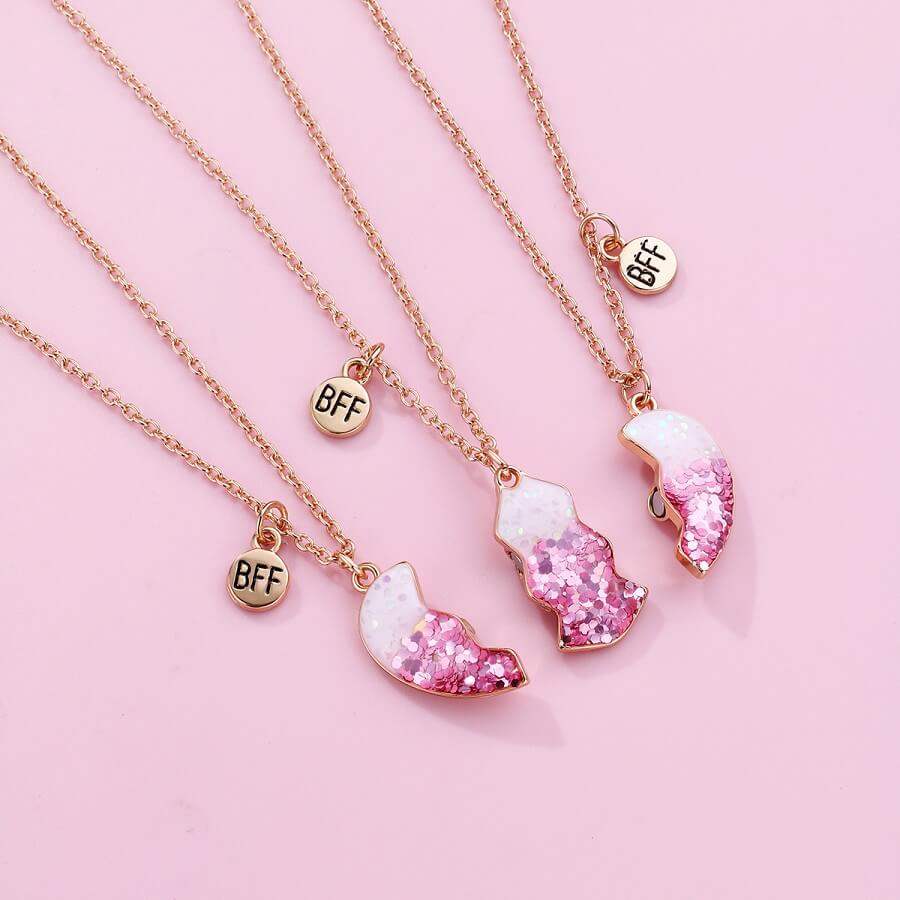 Bling Friendship Heart Magnetic Necklace for 3