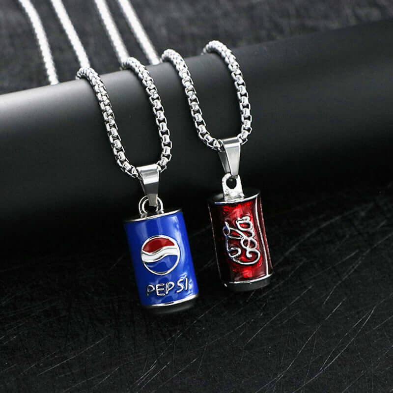 Cola Pepsi Chains Necklace 2pcs