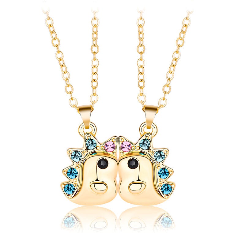 Cute Unicorn Magnetic Relationship Necklaces 2pcs