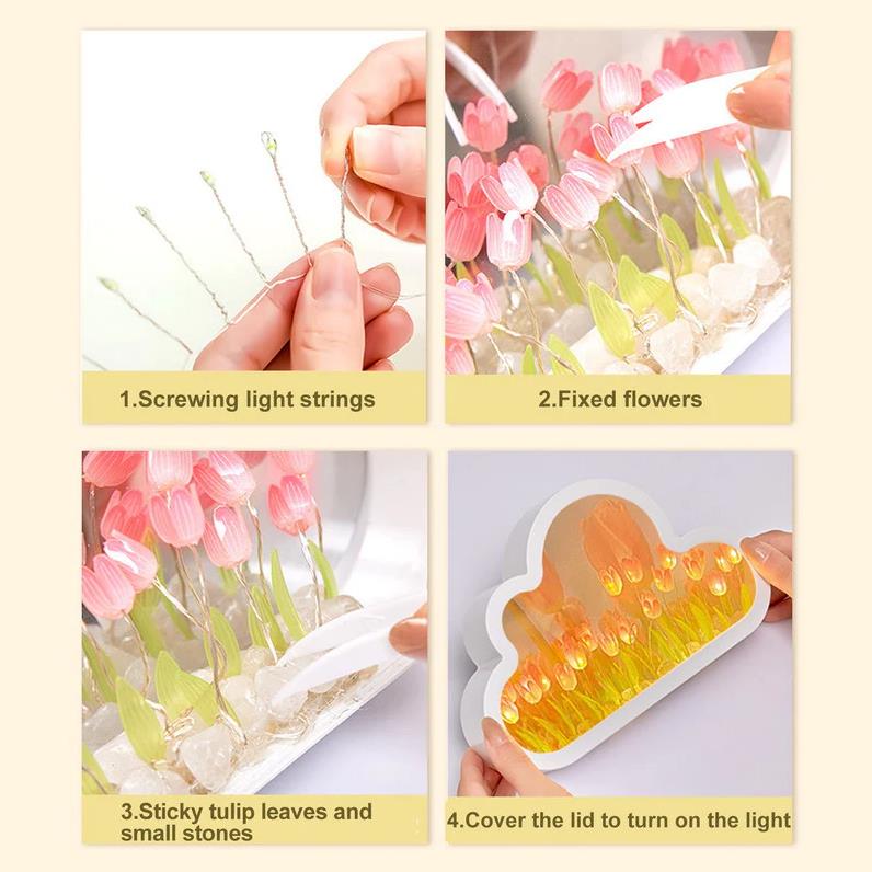 Buildable 20 Flowers Tulip Lamp