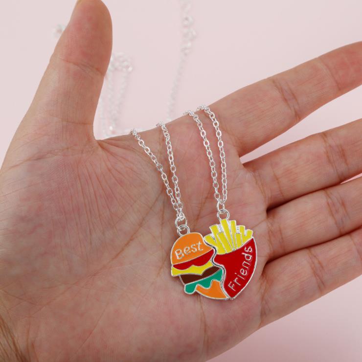 Hamburger Fries Magnetic Necklace