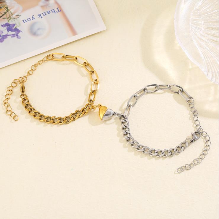 Love Magnets Attract Couple Bracelet