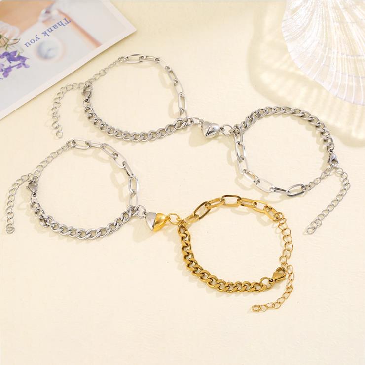 Love Magnets Attract Couple Bracelet