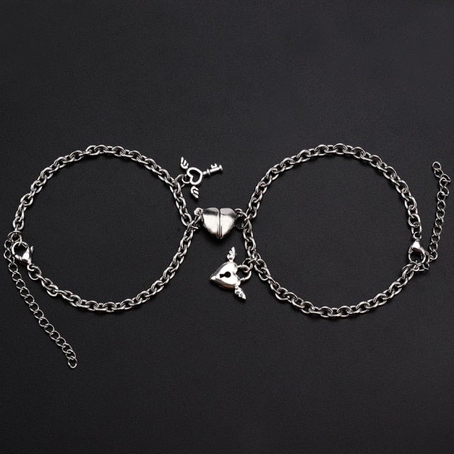 Love Magnets Attract Couple Bracelet