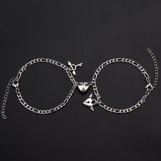 Love Magnets Attract Couple Bracelet