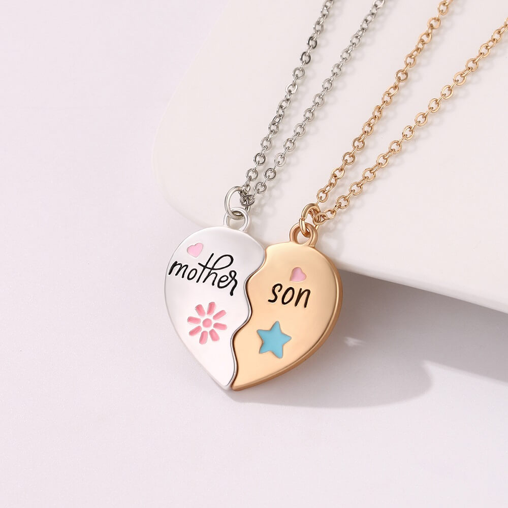 Mom and Son Matching Necklace Magnetic