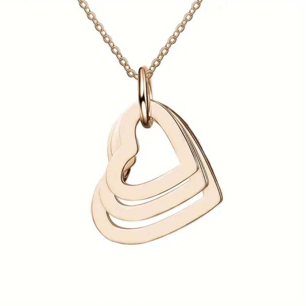Personalized Heart Necklace Engraved with Family's Names
