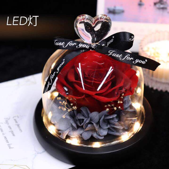 Forever Rose In Glass