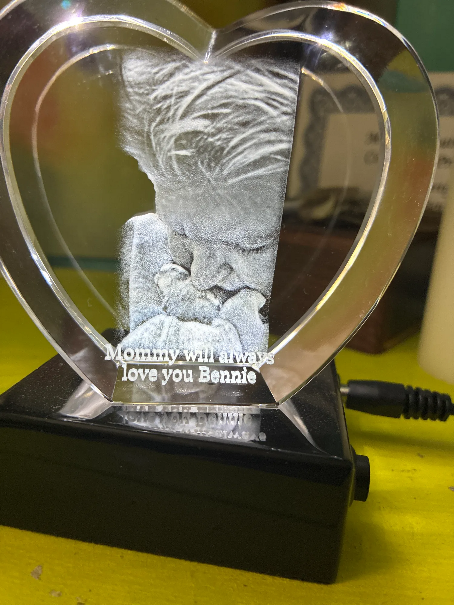 Heart 3D Photo Crystal