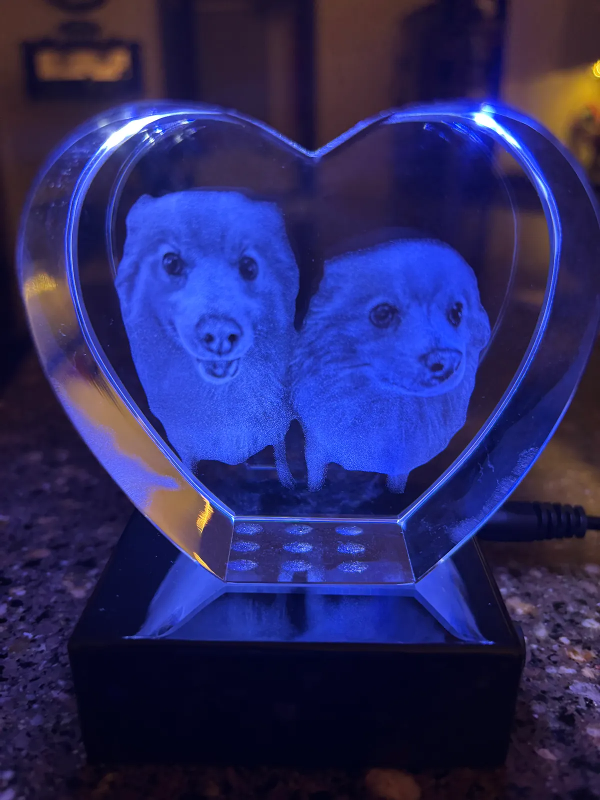 Heart 3D Photo Crystal