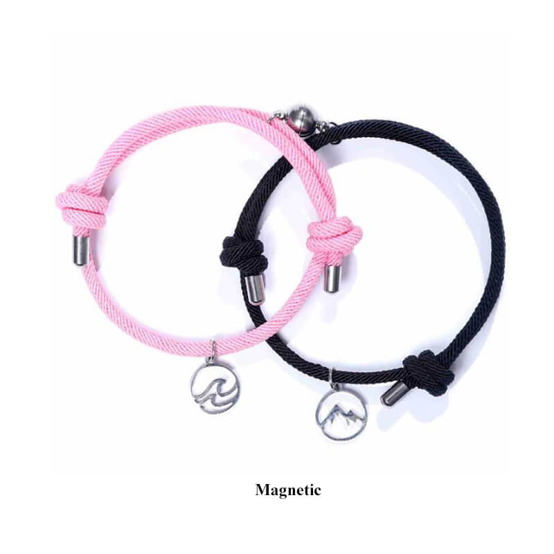 Magnetic Sea & Mountain Couple Bracelet Set