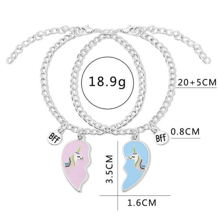 Rainbow Unicorn Necklace for BFF